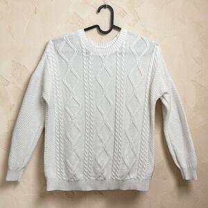 Hollister Y2K Preppy Fisherman Chunky Cable Knit Sweater Small Coastal 90s